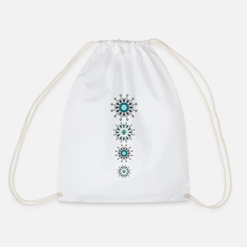Mandala family - Drawstring Bag - white
