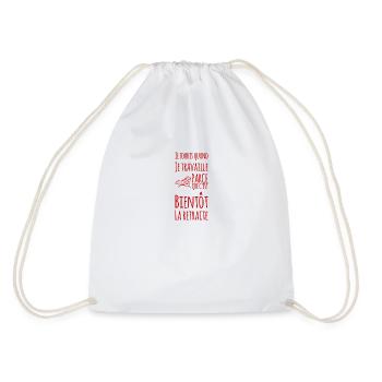 Je souris quand je travaille.. bientôt la retraire - Sac de sport léger - blanc - Dos