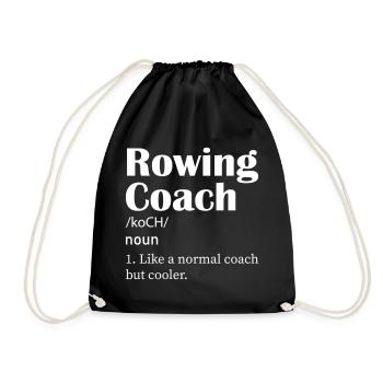 Rowing coach - Turnbeutel - Schwarz - Vorne