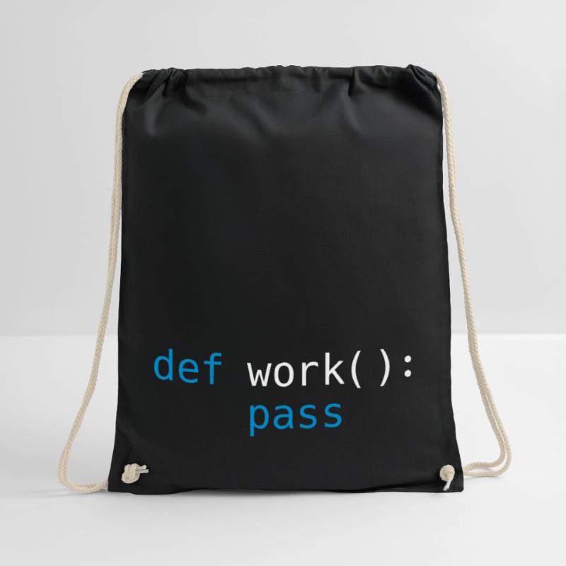 Python pass work Drawstring Bag