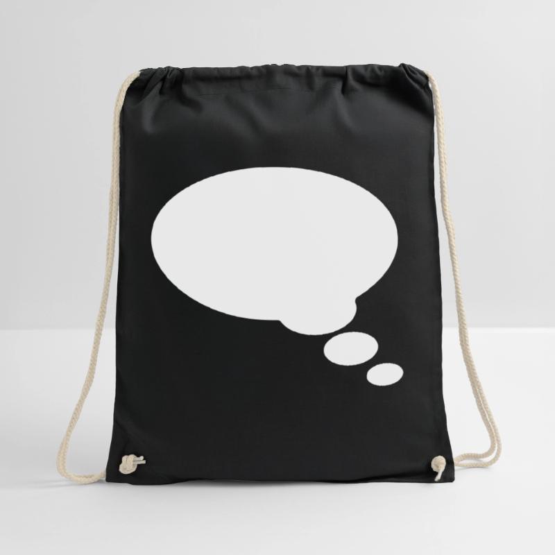 Comic bubble, your text, template, speechbubble, Drawstring Bag