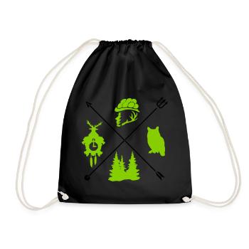 Black Forest Signpost - Drawstring Bag - black - Front