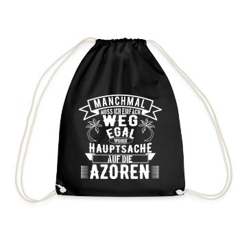 Parfois, je dois juste partir - surtout les Açores - Sac de sport léger - noir - Devant