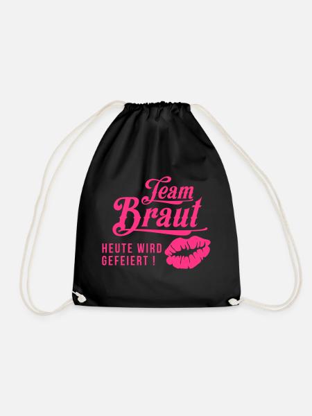 Tream Braut - Junggesellinnenabschied - Turnbeutel - Schwarz