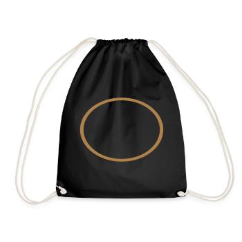 circular - Drawstring Bag - black - Front