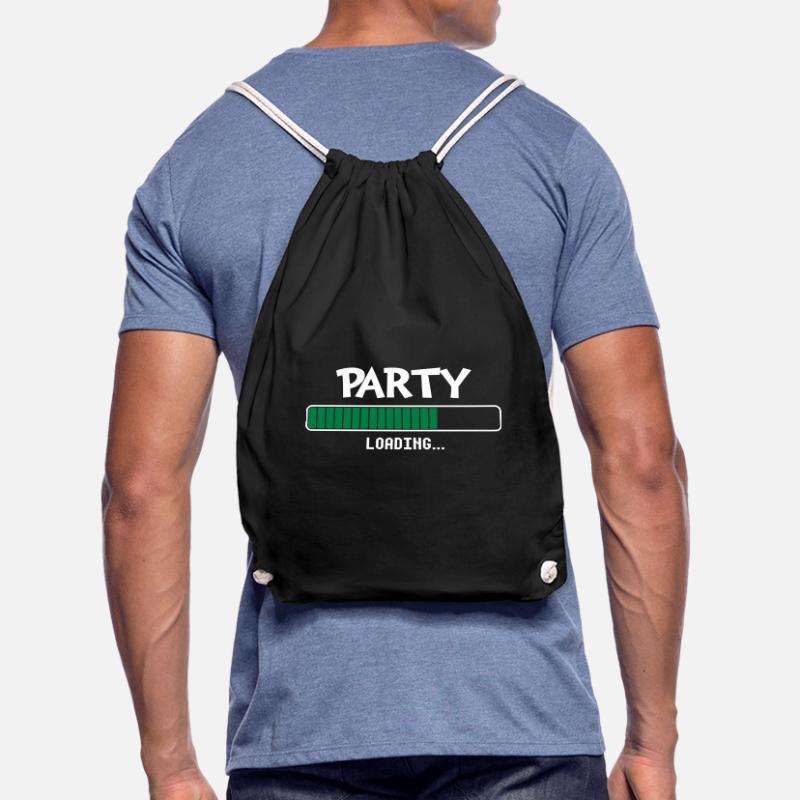 Party loading loading bar Drawstring Bag