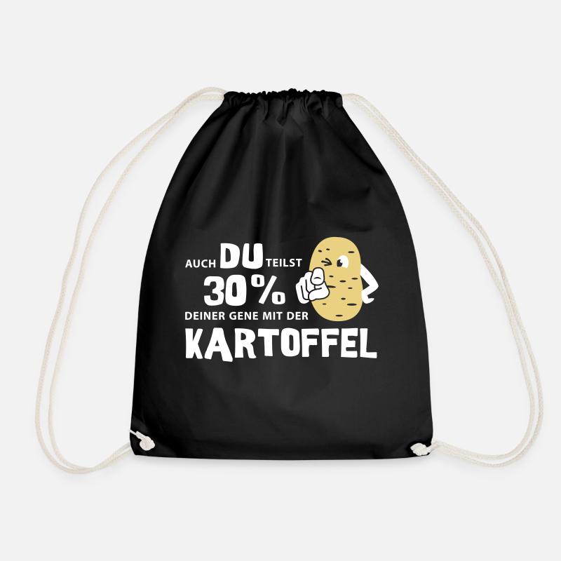 Kartoffel Gene - Turnbeutel - Schwarz