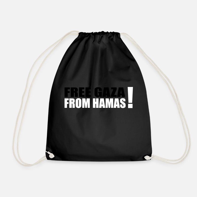 free gaza from hamas - Turnbeutel - Schwarz