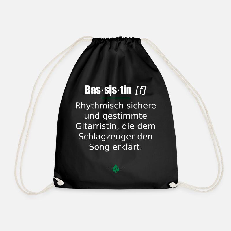 Bassistin (m) - Turnbeutel - Schwarz