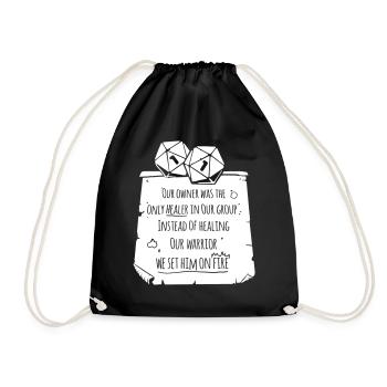 Pen and paper shirts diceshaming - Drawstring Bag - black - Front
