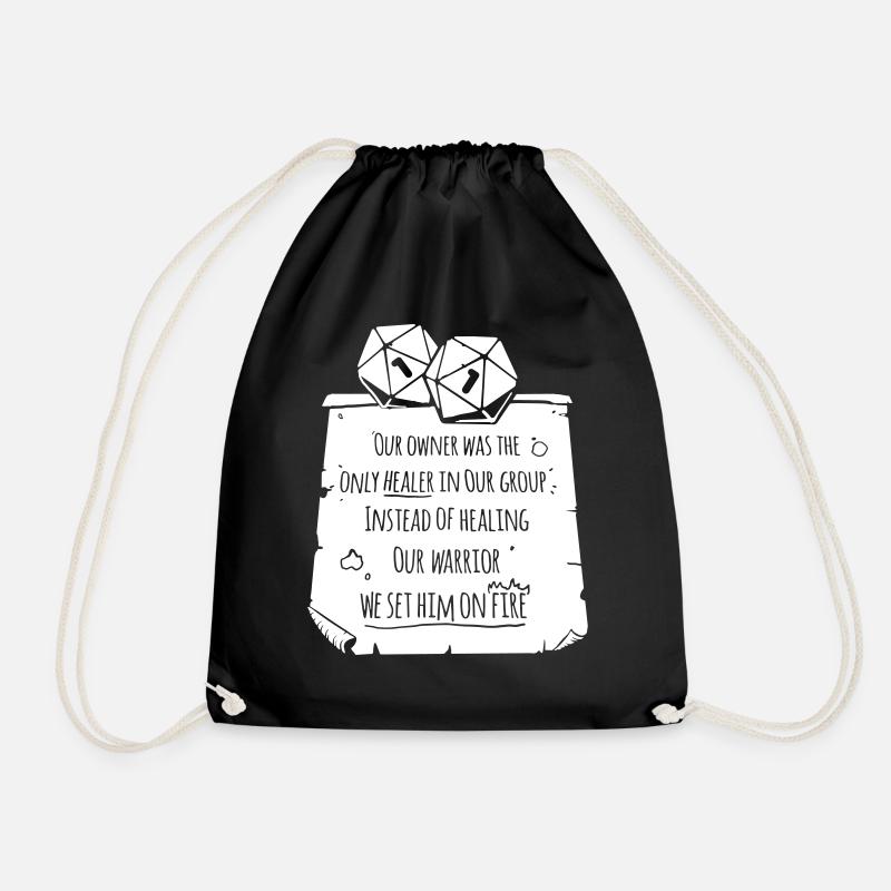 Pen and paper shirts diceshaming - Turnbeutel - Schwarz