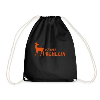 Deer fawn fawn fawn shy shy wild animal - Drawstring Bag - black - Front