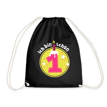 Just one year old - Drawstring Bag - black - Front