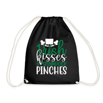Irish Kisses Shamrock Pinches - Turnbeutel - Schwarz - Vorne