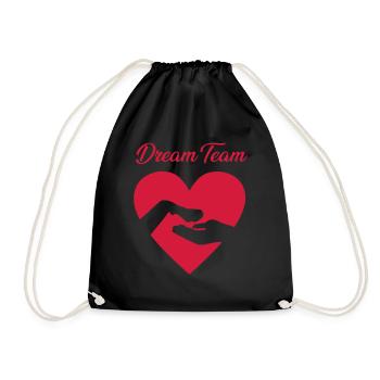 Pfote Hand Dream Team - Turnbeutel - Schwarz - Vorne