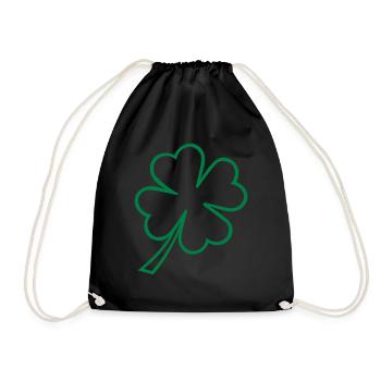 lucky clover st patrick - Turnbeutel - Schwarz - Vorne