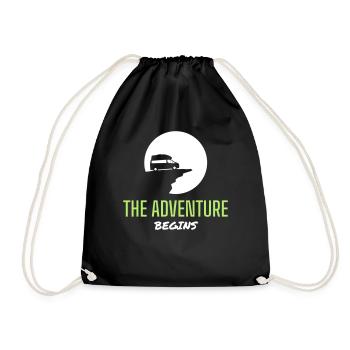 The Adventure Begins Custom Camper Nugget Design - Turnbeutel - Schwarz - Vorne