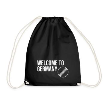 WELCOME TO GERMANY by Unlimited Apparel - Drawstring Bag - black - Front