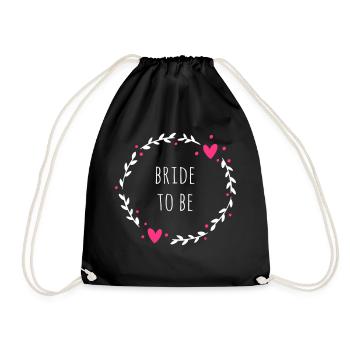 Bride to be | JGA - Drawstring Bag - black - Front