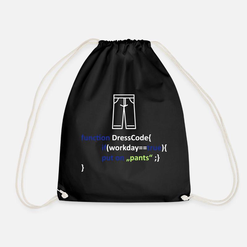 it shirt Dress code - Drawstring Bag - black