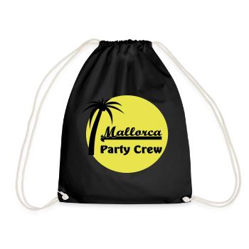 Mallorca Party Crew T-Shirts - Turnbeutel - Schwarz - Vorne