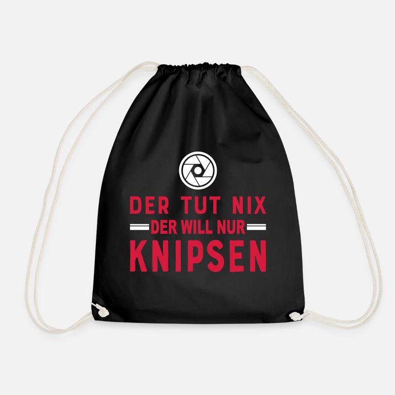 Der tut nix der will nur knipsen / Fotografie 2c - Turnbeutel - Schwarz