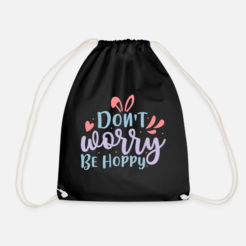 Don t Worry Be Hoppy - Turnbeutel - Schwarz
