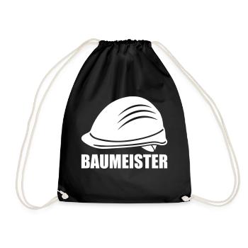 baumeister_1c - Turnbeutel - Schwarz - Vorne