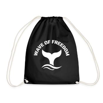 Vague de liberté - Sac de sport léger - noir - Devant