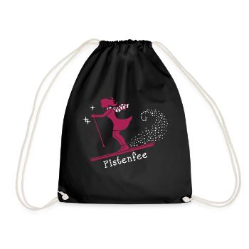 Pistenfee - Drawstring Bag - black - Front