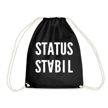 STATUS STABIL - Turnbeutel - Schwarz - Vorne