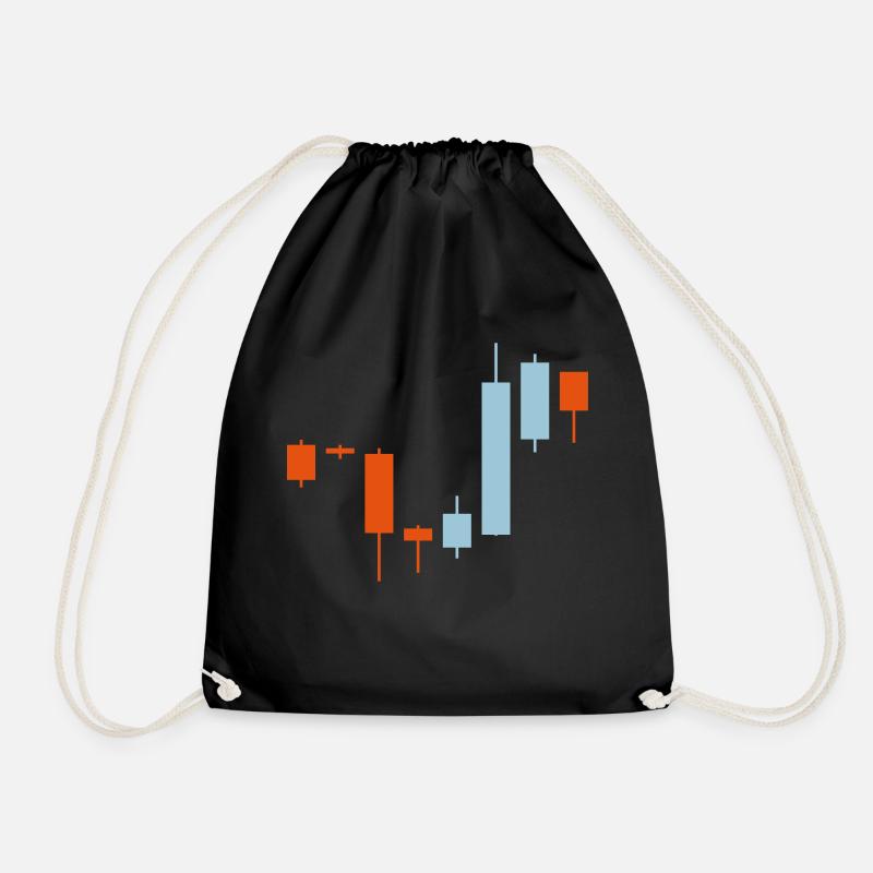 Stocks Chart Trading 2 - Turnbeutel - Schwarz
