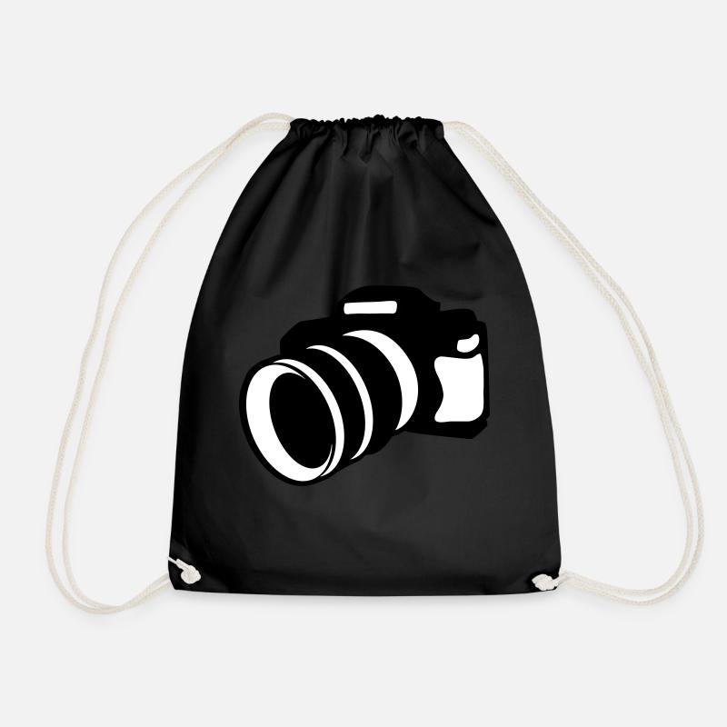 Camera - Drawstring Bag - black