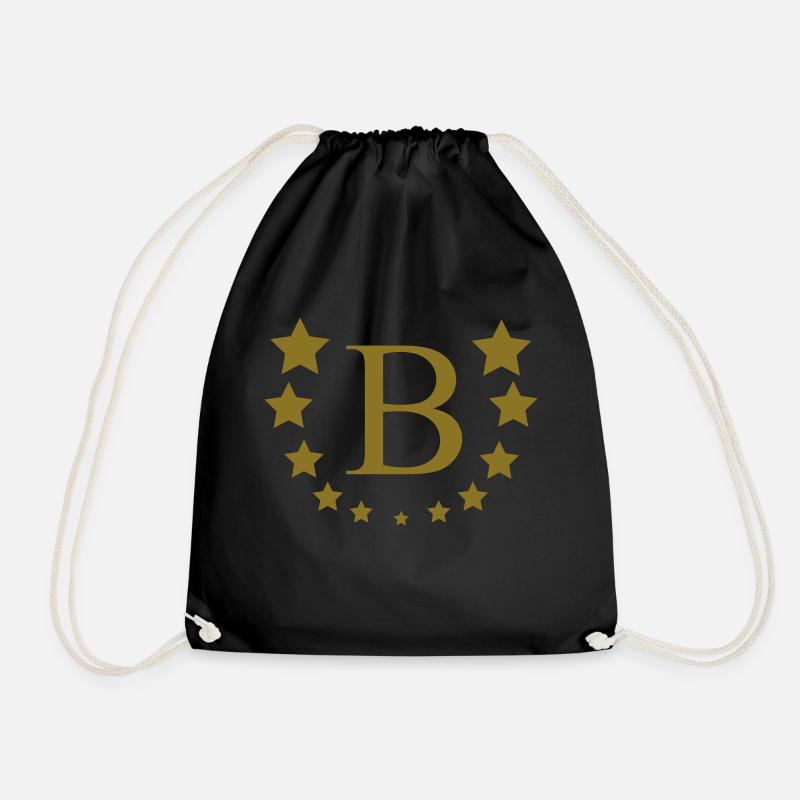 B - Drawstring Bag - black