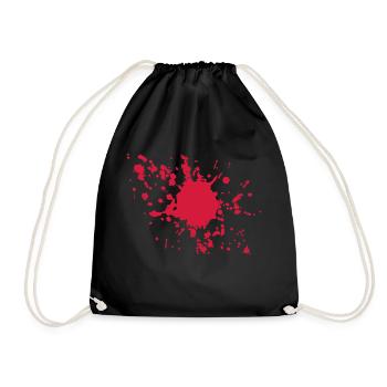 splatter_1_3 - Turnbeutel - Schwarz - Vorne