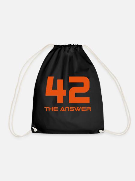 42, the Answer Antwort Galaxis Science Fiction UFO - Turnbeutel - Schwarz