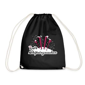 Apres Skiprinzessin - Drawstring Bag - black - Front