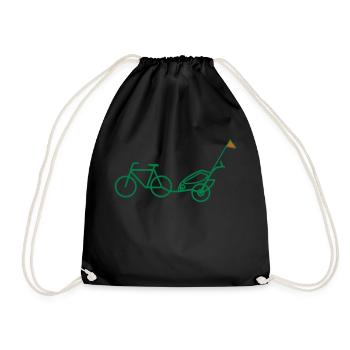 Remorque de vélo - Sac de sport léger - noir - Devant
