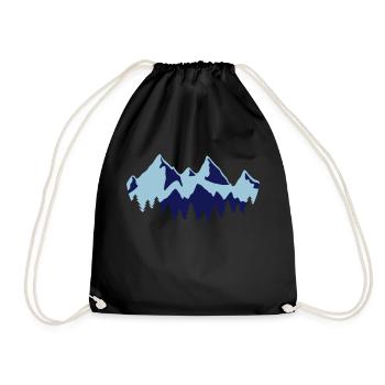 Berge - Turnbeutel - Schwarz - Vorne