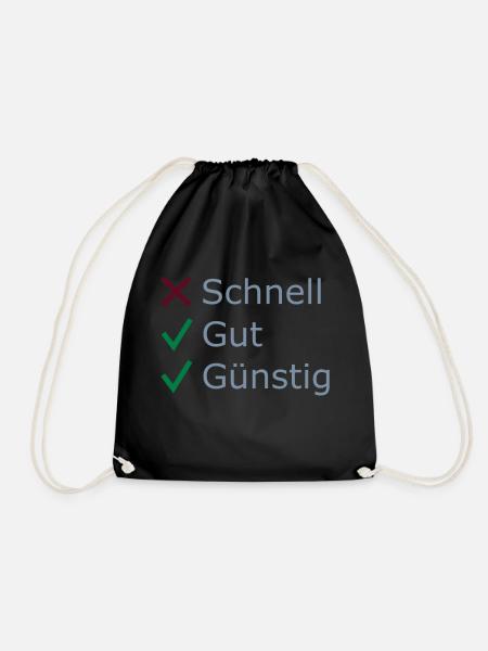 Alles geht nicht: gut und günstig - Turnbeutel - Schwarz