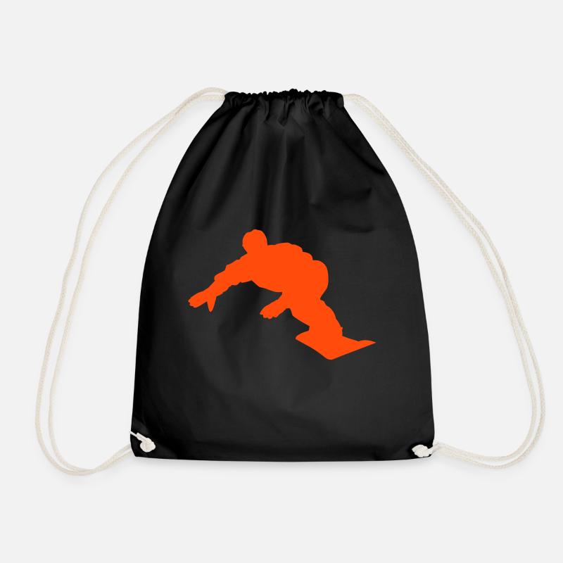 Snow boarder - Drawstring Bag - black