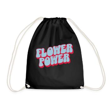 Flower Power - Hippi Time - Sac de sport léger - noir - Devant