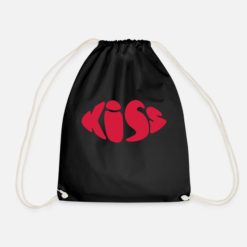 Kuss - Drawstring Bag - black