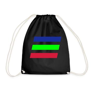 Flag / Wings Tricolor - Vector - Drawstring Bag - black - Front