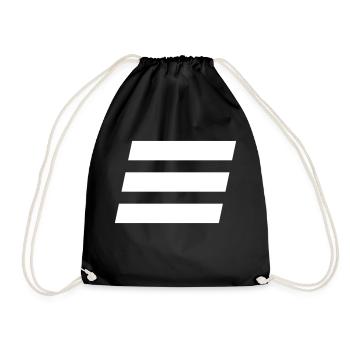 Flag / Wings Monochrome - Vector - Drawstring Bag - black - Front
