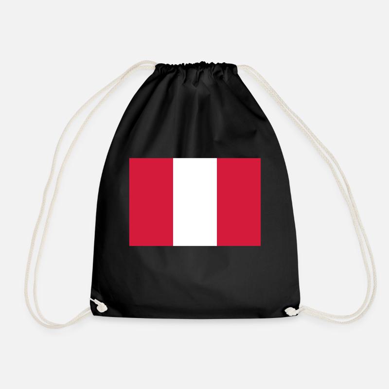 Peru - Drawstring Bag - black