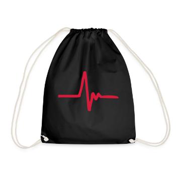 EKG - Turnbeutel - Schwarz - Vorne