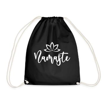 Namaste - Drawstring Bag - black - Front