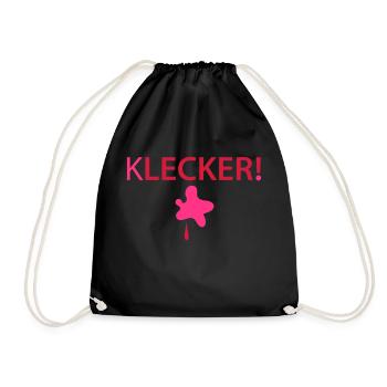 Lecker Klecker - Turnbeutel - Schwarz - Vorne