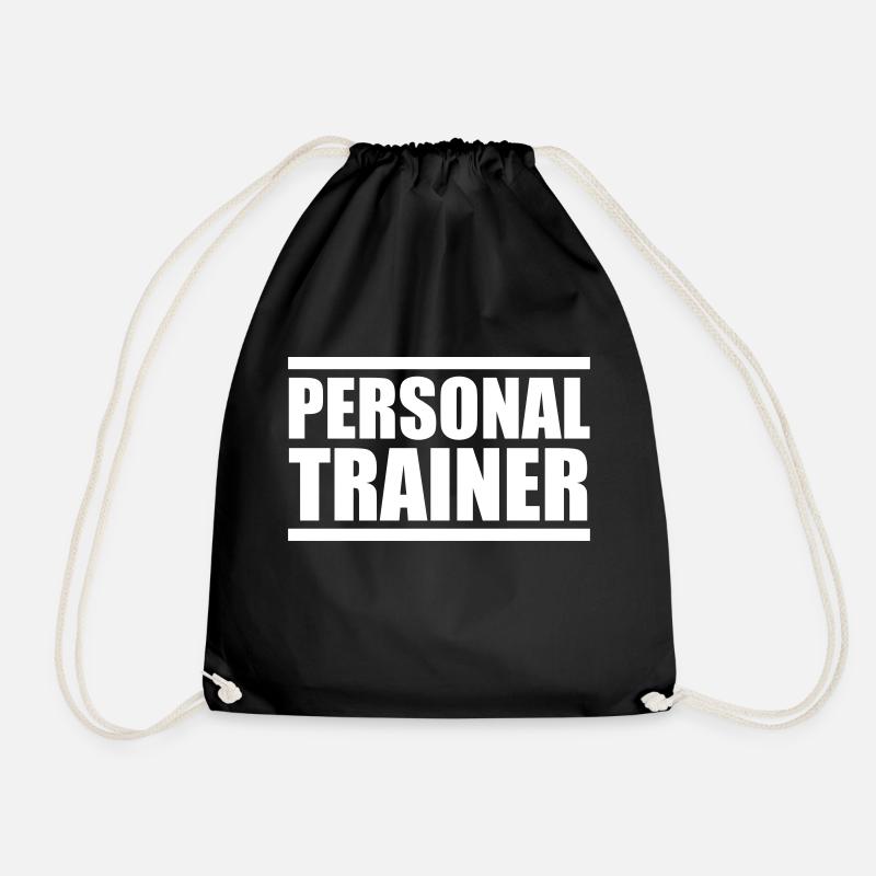 Personal Trainer - Gym motivation - Yoga - Drawstring Bag - black